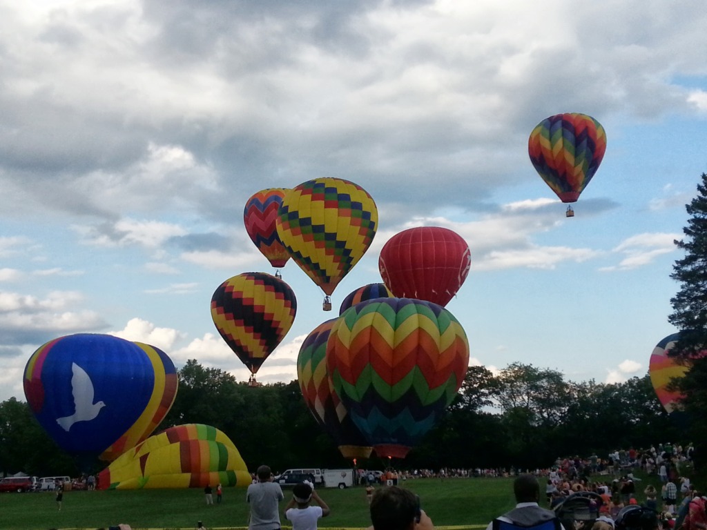 Photo of hot air balloons taking flightfrom 